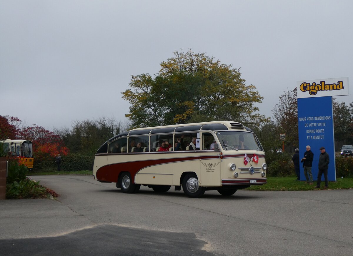 (268'604) - Aus der Schweiz: Ballestraz, Gr�ne - VS 11'615 - Saurer/Saurer (ex Girardet, Yverdon) am 26. Oktober 2024 in Kintzheim, Cigoland