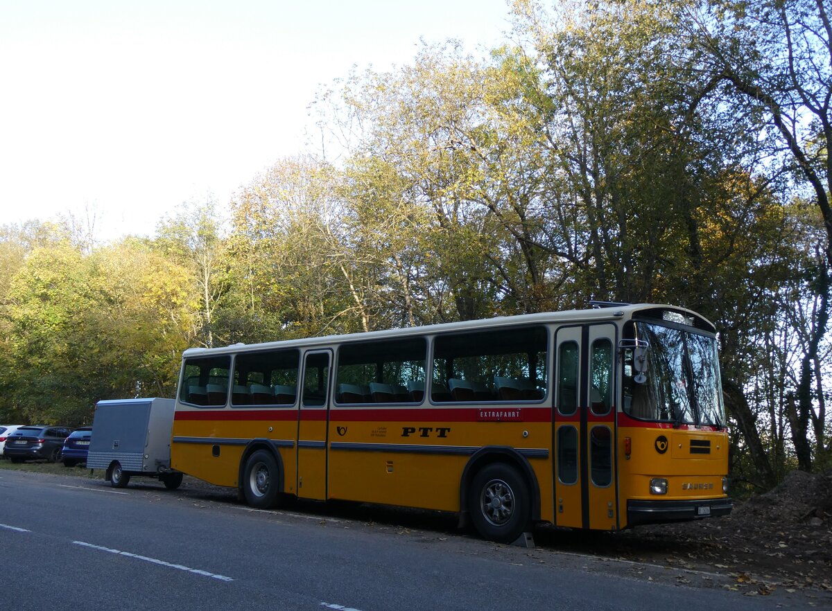 (268'791) - Aus der Schweiz: Schmid, Th�rishaus - BE 26'206 - Saurer/T�scher (ex P 24'244) am 27. Oktober 2024 in Wattwiller, Vieil Armand Hartmannswillerkopf