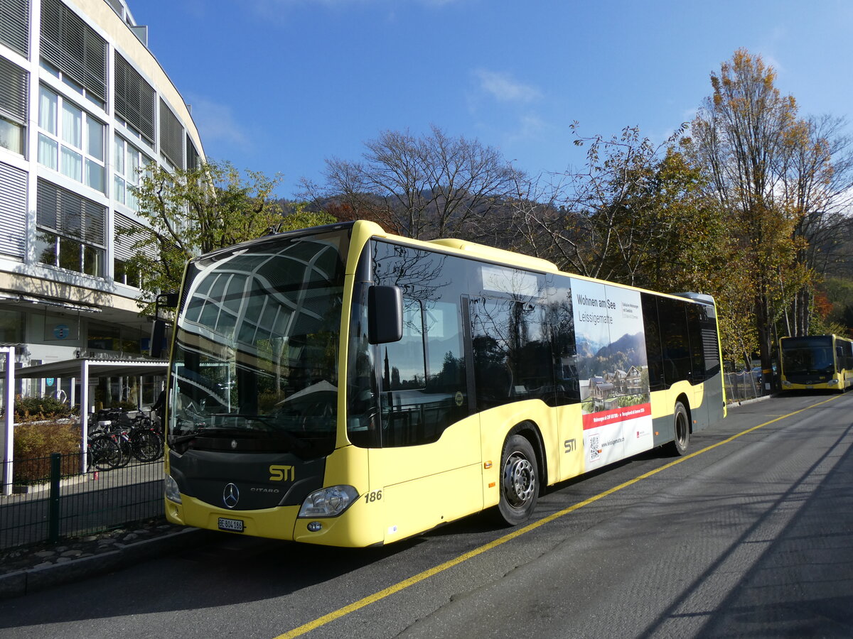 (269'007) - STI Thun - Nr. 186/BE 804'186 - Mercedes am 8. November 2024 bei der Schiffl�ndte Thun
