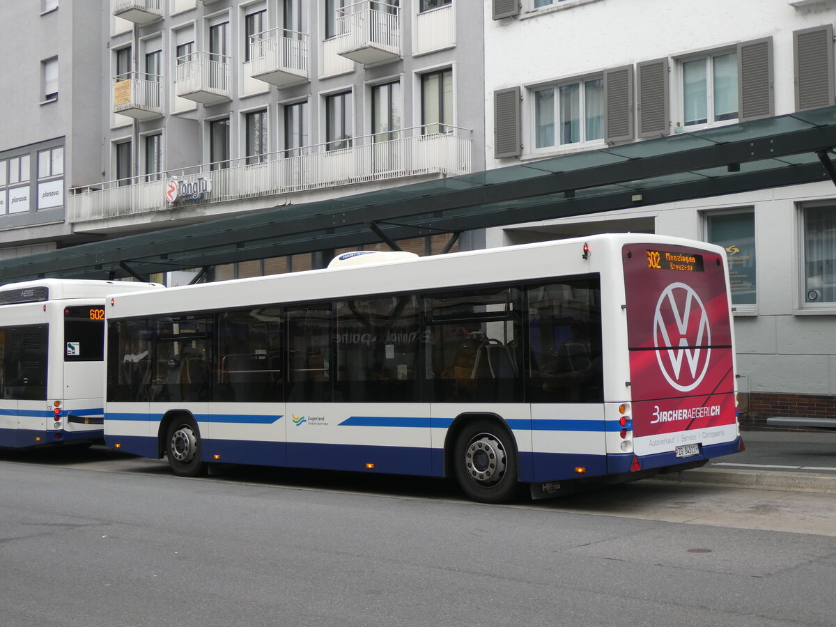 (269'058) - ZVB Zug - Nr. 511/ZG 84'511 - Lanz+Marti/Hess Personenanh�nger am 9. November 2024 beim Bahnhof Zug