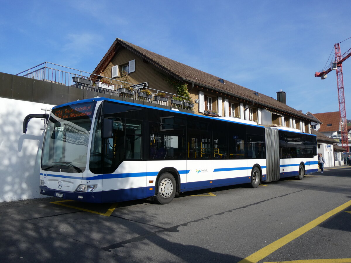 (269'086) - ZVB Zug - Nr. 27/ZG 88'027 - Mercedes am 9. November 2024 in Ober�geri, Station