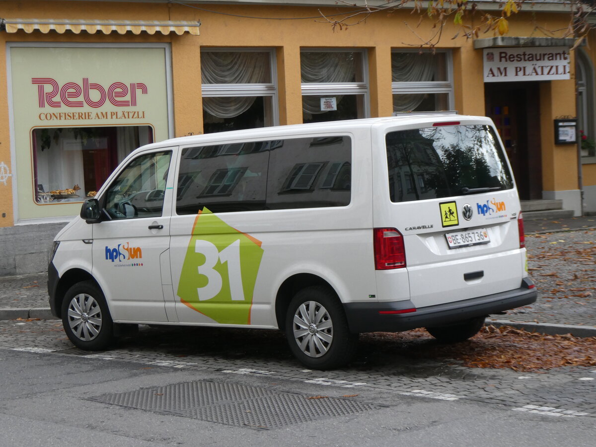 (269'143) - hpSun, Steffisburg - Nr. 31/BE 865'736 - VW am 12. November 2024 in Thun, Am Pl�tzli