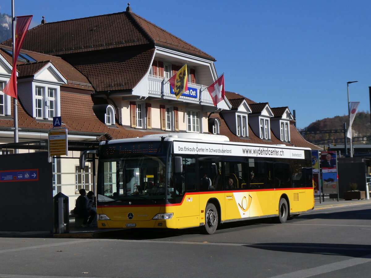 (269'162) - PostAuto Graub�nden - GR 106'553/PID 4629 - Mercedes (ex PostAuto Nordschweiz) am 14. November 2024 beim Bahnhof Interlaken Ost