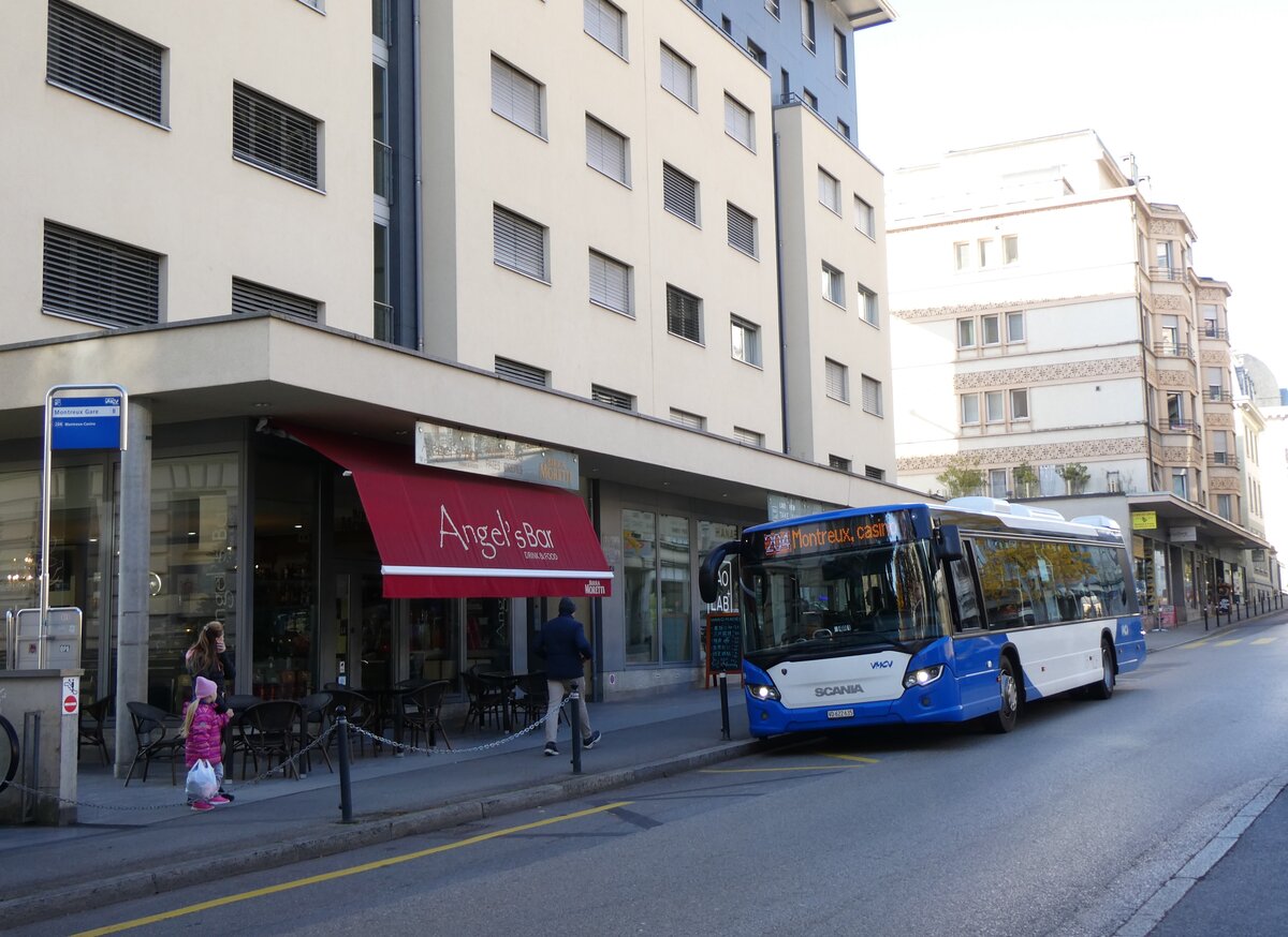 (269'221) - VMCV Clarens - Nr. 509/VD 622'635 - Scania am 16. November 2024 beim Bahnhof Montreux