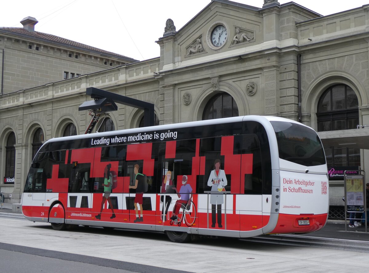 (269'319) - VBSH Schaffhausen - Nr. 24/SH 38'024 - eIrizar am 21. November 2024 beim Bahnhof Schaffhausen