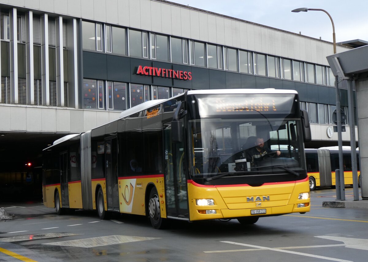 (269'597) - PostAuto Ostschweiz - TG 158'213/PID 4818 - MAN (ex PostAuto Graub�nden; ex PostAuto Ostschweiz SZ 68'458 + SZ 44'040; ex Kistler, Reichenburg) am 3. Dezember 2024 in Bern, Postautostation