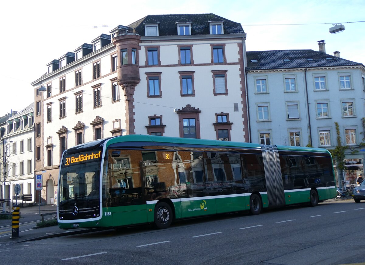 (269'620) - BVB Basel - Nr. 7138/BS 99'140 - eMercedes am 5. Dezember 2024 in Basel, Erasmusplatz
