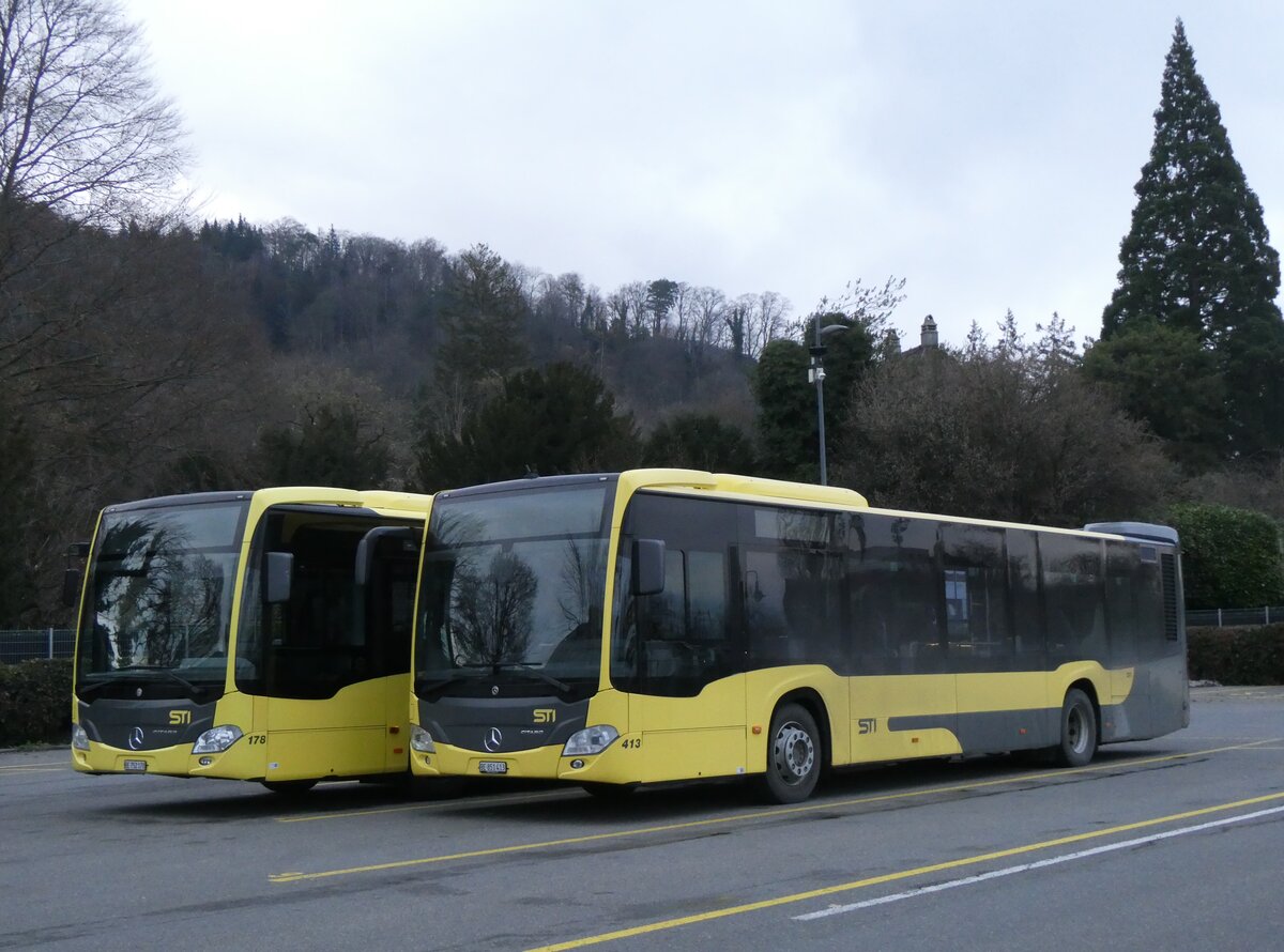 (269'728) - STI Thun - Nr. 413/BE 851'413 - Mercedes am 10. Dezember 2024 bei der Schiffl�ndte Thun
