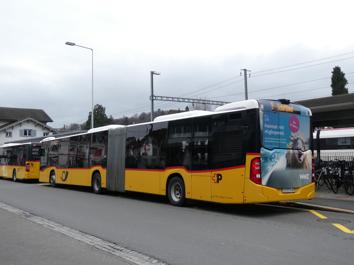 (269'787) - H�fliger, Sursee - Nr. 35/LU 207'948 - Mercedes (ex Nr. 8; ex Eurobus, Arbon Nr. 8) am 10. Dezember 2024 beim Bahnhof Sursee