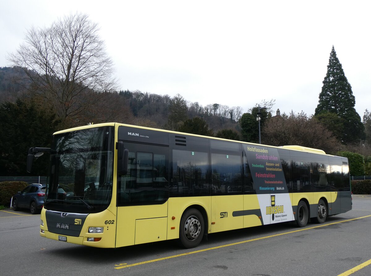 (269'810) - STI Thun - Nr. 602/BE 865'602 - MAN am 11. Dezember 2024 bei der Schiffl�ndte Thun 