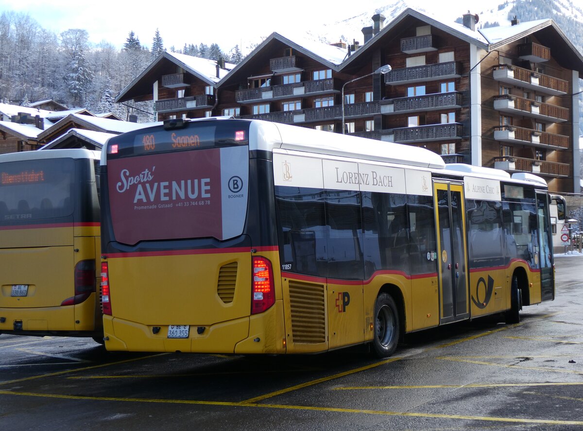 (270'060) - K�bli, Gstaad - BE 360'355/PID 11'857 - Mercedes (ex PostAuto Bern BE 538'988; ex PostAuto BErn BE 653'386) am 21. Dezember 2024 beim Bahnhof Gstaad