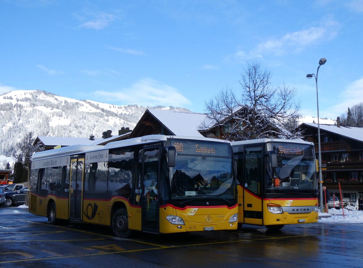 (270'063) - K�bli, Gstaad - BE 360'355/PID 11'857 - Mercedes (ex PostAuto Bern BE 538'988; ex PostAuto Bern BE 653'386) am 21. Dezember 2024 beim Bahnhof Gstaad 