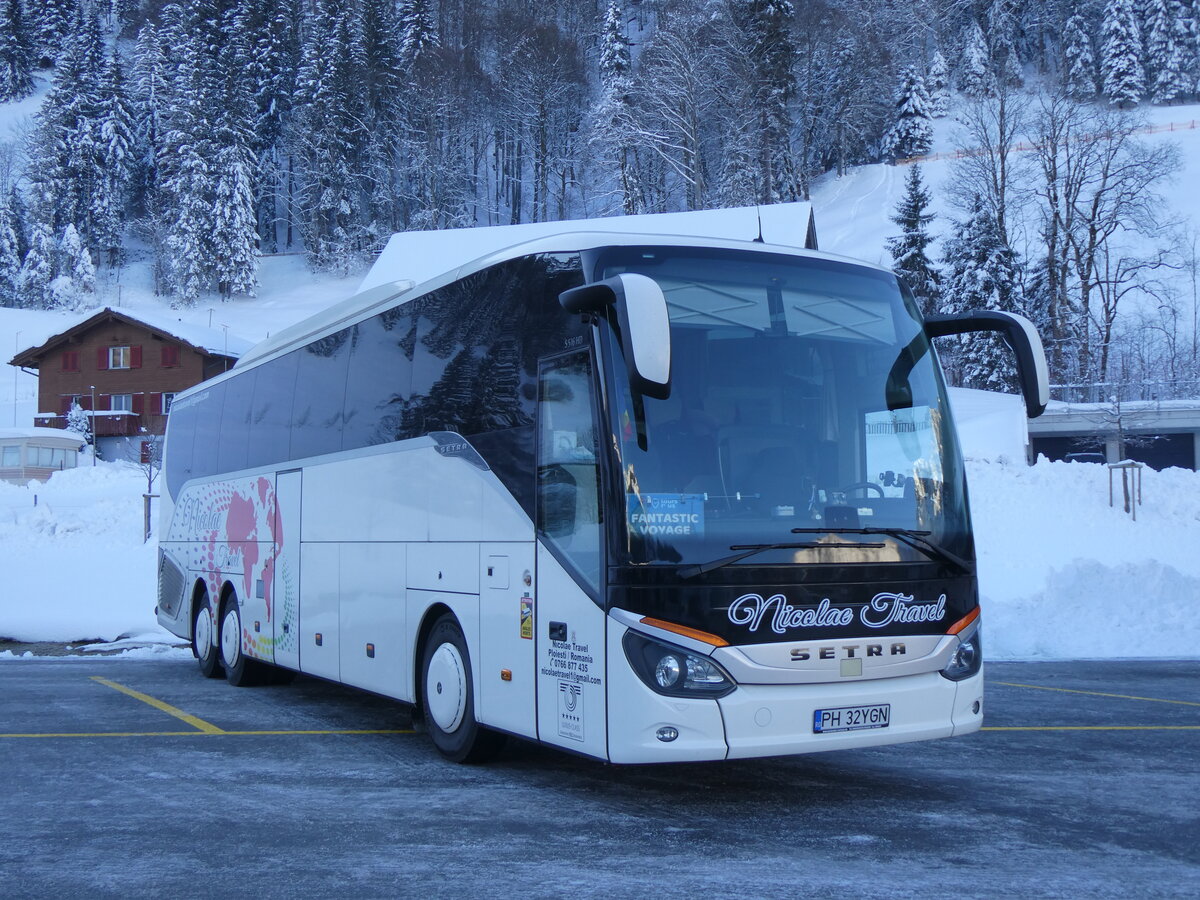 (270'191) - Aus Rum�nien: Nicolae Travel, Ploiesti - PH 32 YGN - Setra am 25. Dezember 2024 in Engelberg, Talstation Titlis
