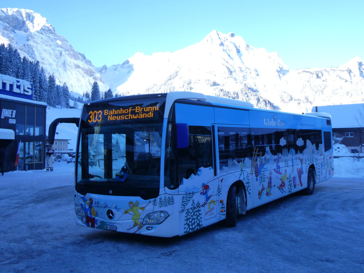 (270'203) - EAB Engelberg - Nr. 5/OW 10'241 - Mercedes (ex VZO Gr�ningen; ex Vorf�hrfahrzeug) am 25. Dezember 2024 in Engelberg, Talstation Titlis