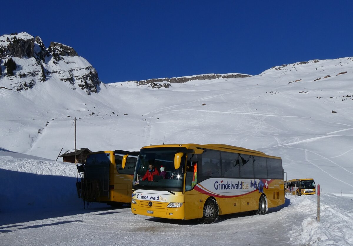 (270'354) - GrindelwaldBus, Grindelwald - Nr. 25/BE 73'249 - Mercedes am 29. Dezember 2024 auf der Bussalp
