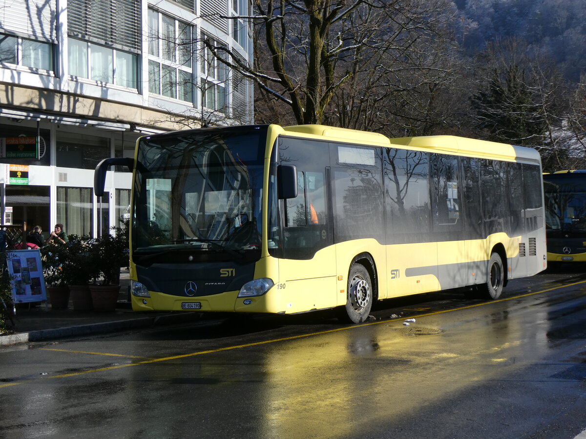 (270'578) - STI Thun - Nr. 190/BE 804'190 - Mercedes am 3. Januar 2025 bei der Schiffl�ndte Thun