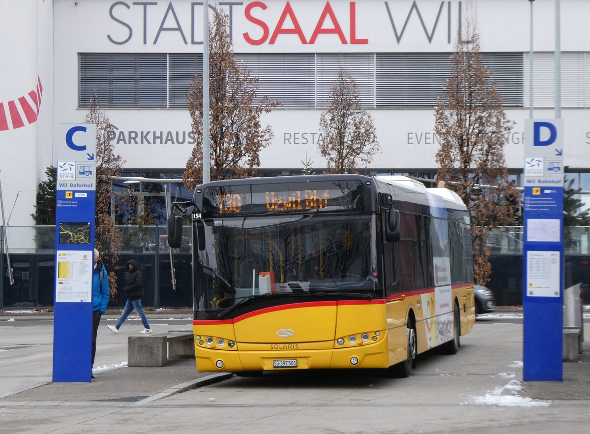 (270'622) - Schmidt, Oberb�ren - SG 397'501/PID 10'154 - Solaris am 4. Januar 2025 beim Bahnhof Wil