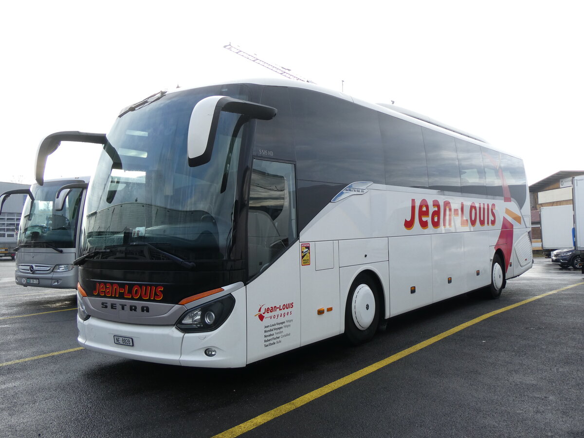 (270'665) - Jean-Louis, F�tigny - Nr. 43/NE 8828 - Setra am 5. Januar 2025 in Kerzers, Interbus