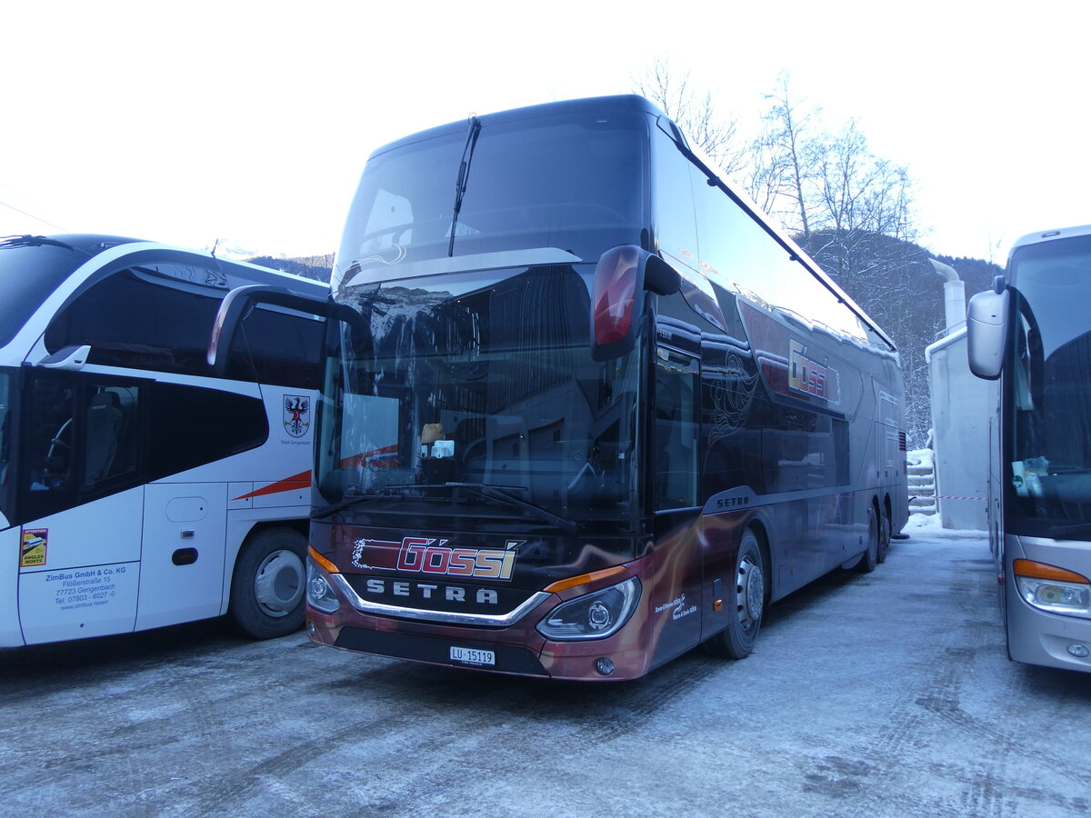 (271'246) - G�ssi, Horw - LU 15'119 - Setra am 18. Januar 2025 in Grindelwald, Terminal