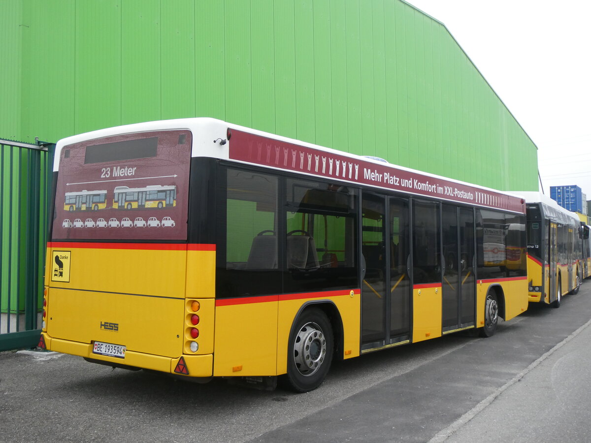(271'349) - PostAuto Bern - BE 193'594 - Lanz+Marti/Hess Personenanh�nger (ex Klopfstein, Laupen) am 19. Januar 2025 in Kerzers, Interbus