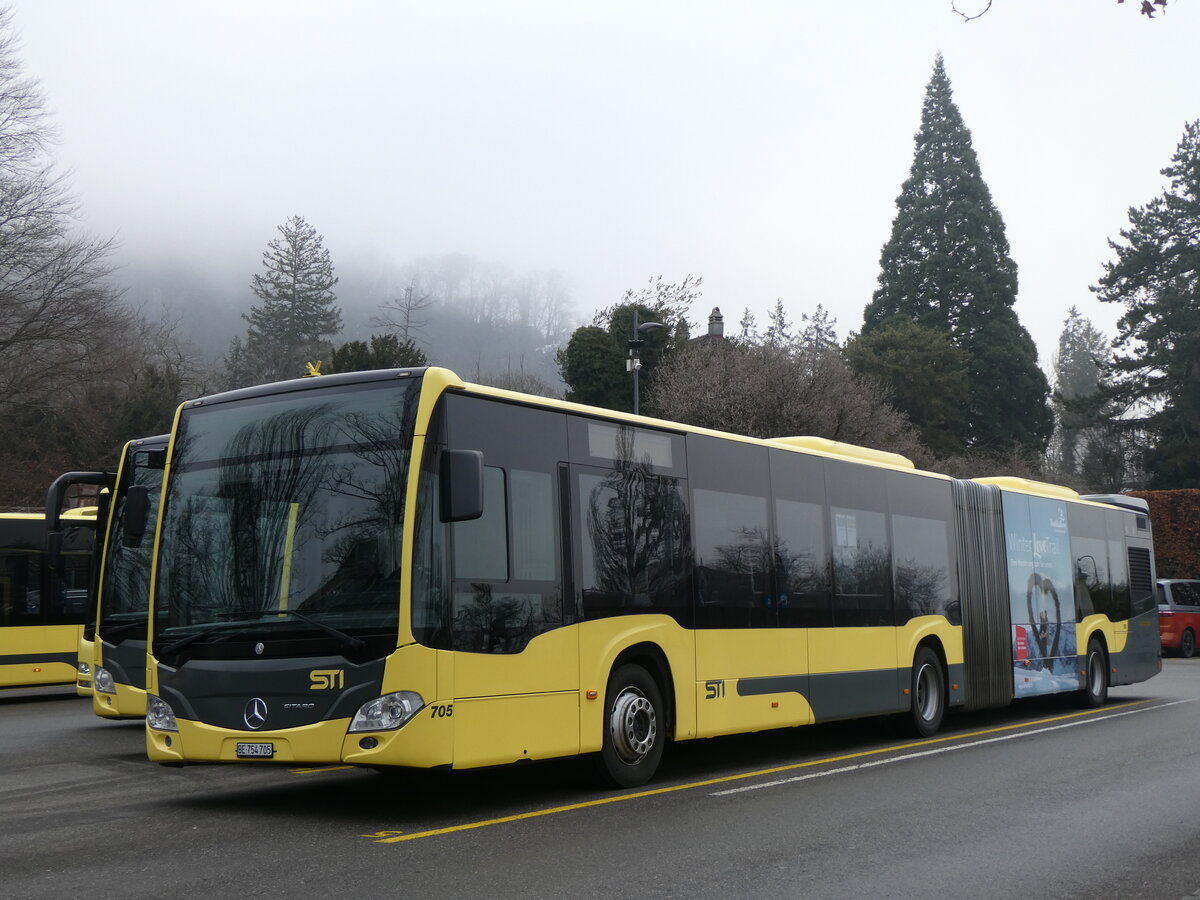 (271'372) - STI Thun - Nr. 705/BE 754'705 - Mercedes am 21. Januar 2025 bei der Schiffl�ndte Thun