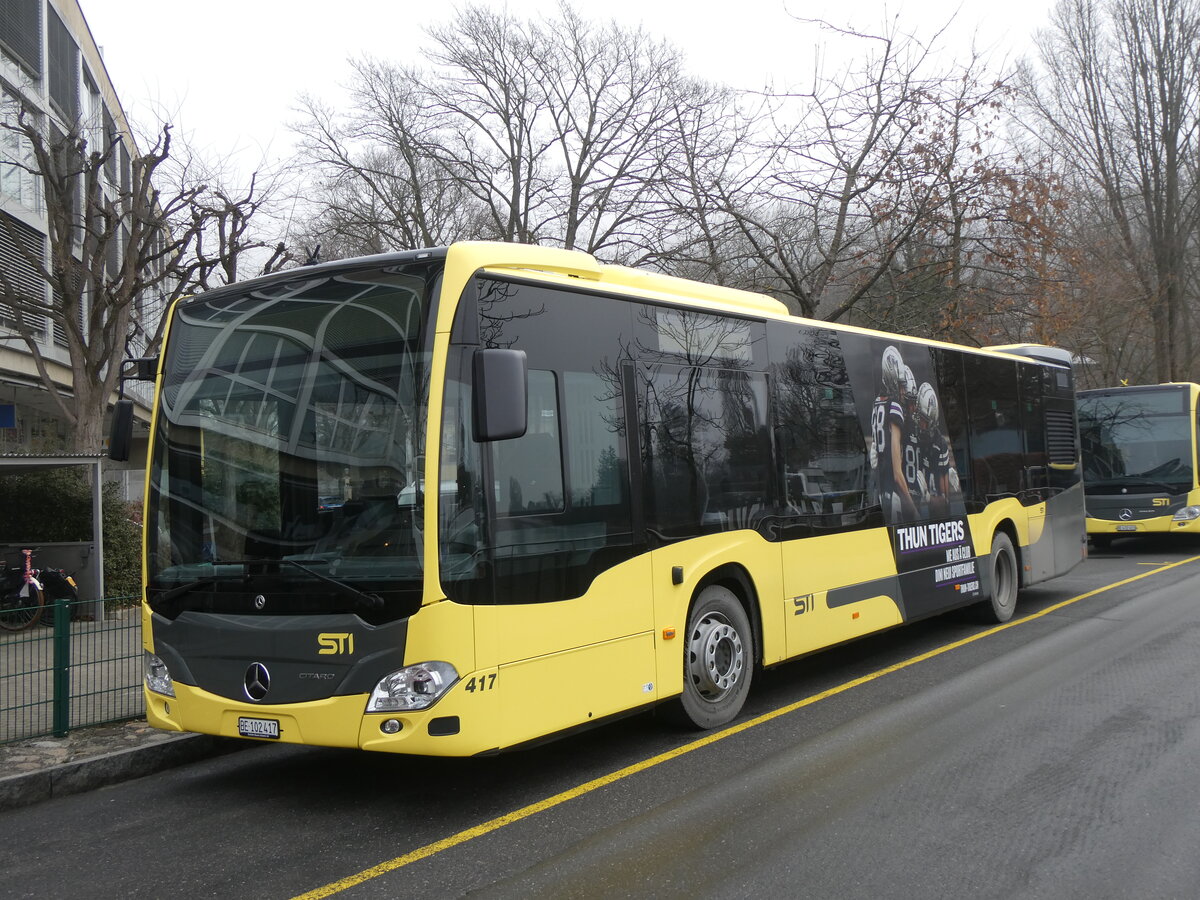 (271'375) - STI Thun - Nr. 417/BE 102'417 - Mercedes am 21. Januar 2025 bei der Schiffl�ndte Thun