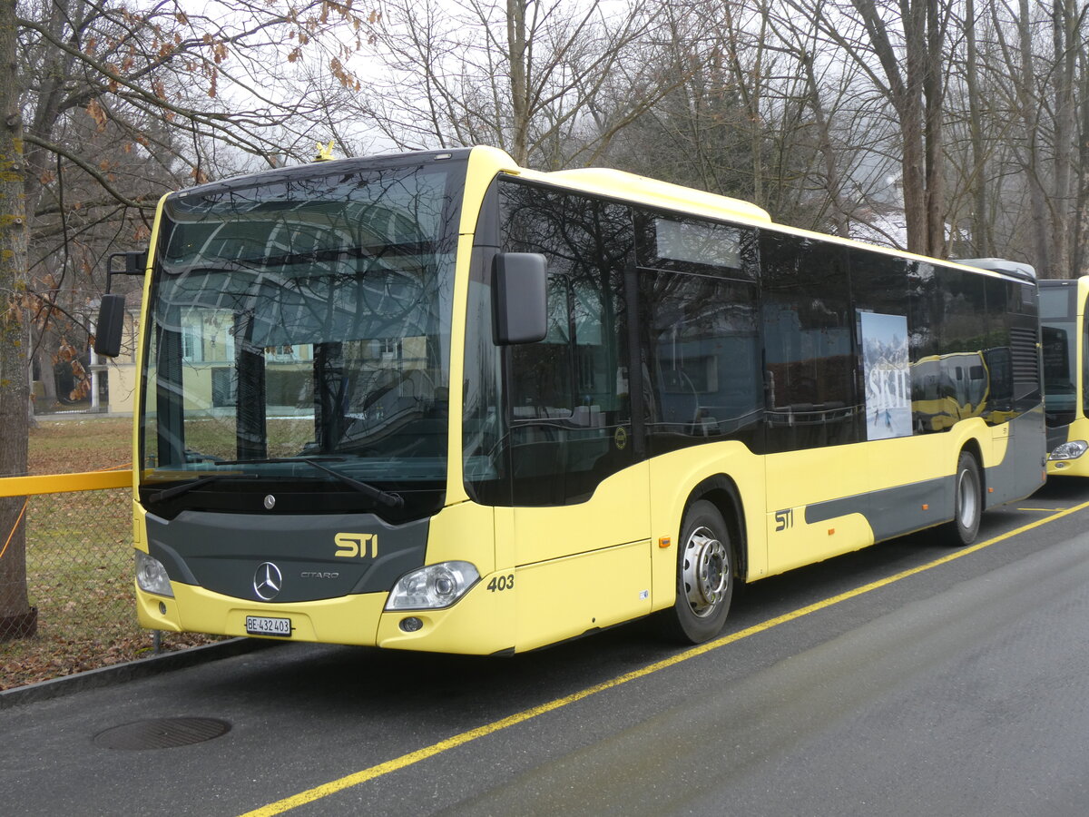 (271'376) - STI Thun - Nr. 403/BE 432'403 - Mercedes am 21. Januar 2025 bei der Schiffl�ndte Thun