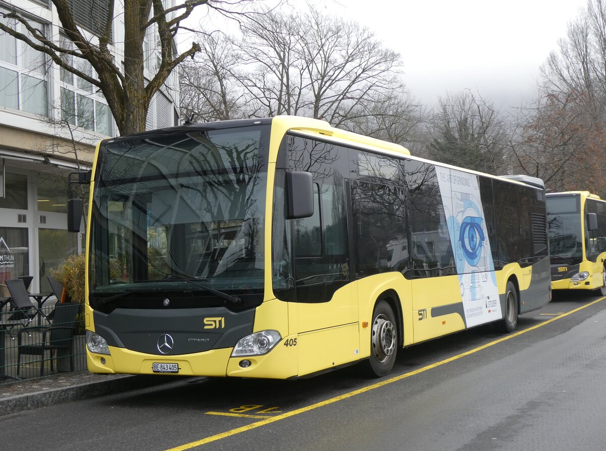 (271'377) - STI Thun - Nr. 405/BE 843'405 - Mercedes am 21. Januar 2025 bei der Schiffl�ndte Thun