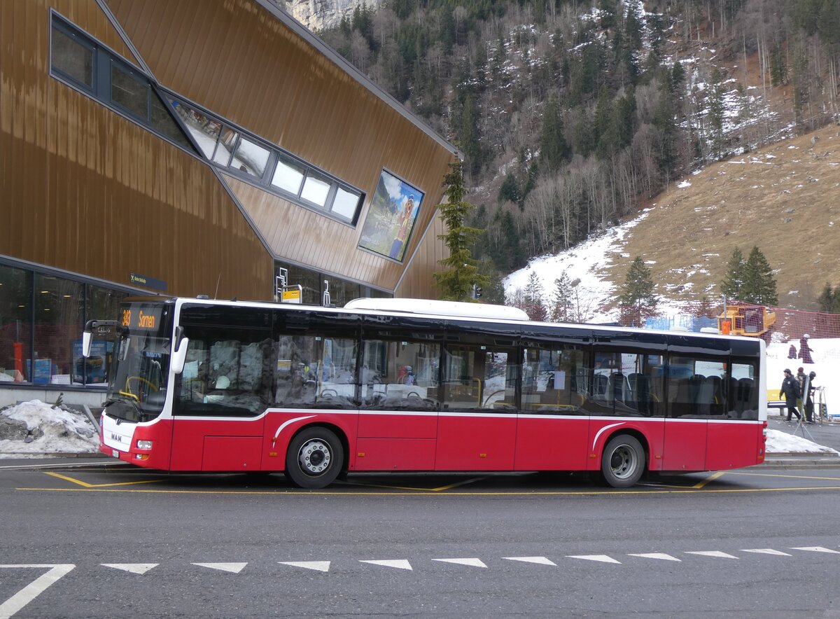 (271'421) - PostAuto Zentralschweiz - Nr. 530/OW 26'301/PID 12'338 - MAN (ex Dr. Richard, A-Wien Nr. 1418) am 24. Januar 2025 auf der St�ckalp