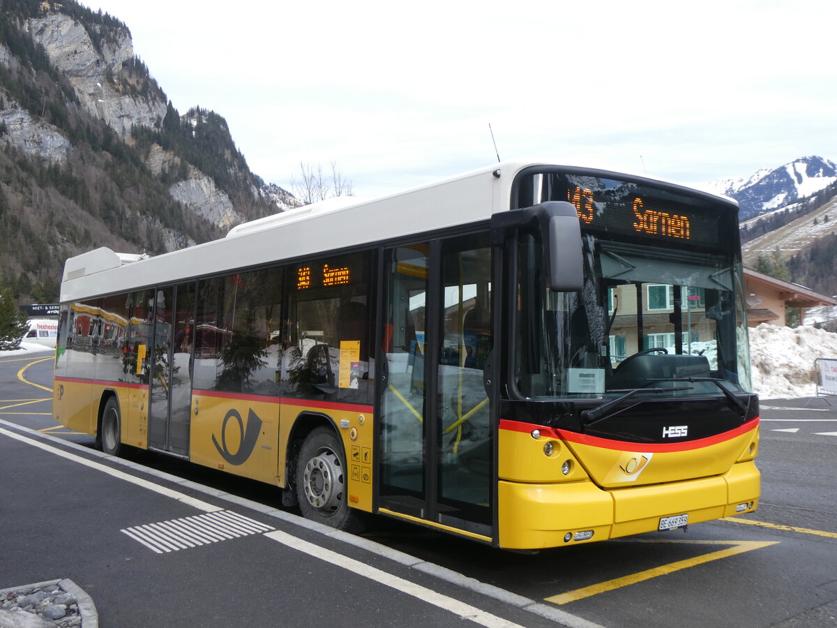 (271'432) - PostAuto Bern - BE 669'359/PID 10'147 - Hess (ex Nr. 6; ex Klopfstein, Laupen Nr. 6) am 24. Januar 2025 auf der St�ckalp