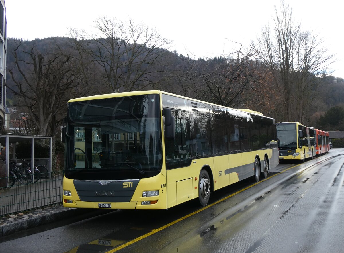 (271'474) - STI Thun - Nr. 158/BE 752'158 - MAN am 27. Januar 2025 bei der Schiffl�ndte Thun