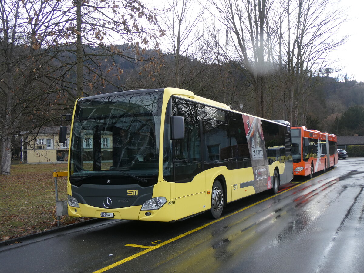 (271'475) - STI Thun - Nr. 410/BE 866'410 - Mercedes am 27. Januar 2025 bei der Schiffl�ndte Thun