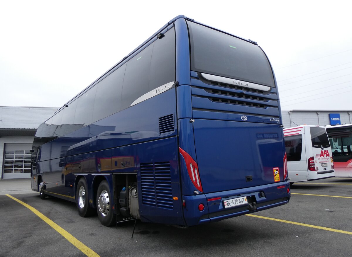 (271'543) - Schweizer Armee - BE 479'847 - Scania/Beulas am 1. Februar 2025 in Kerzers, Interbus 