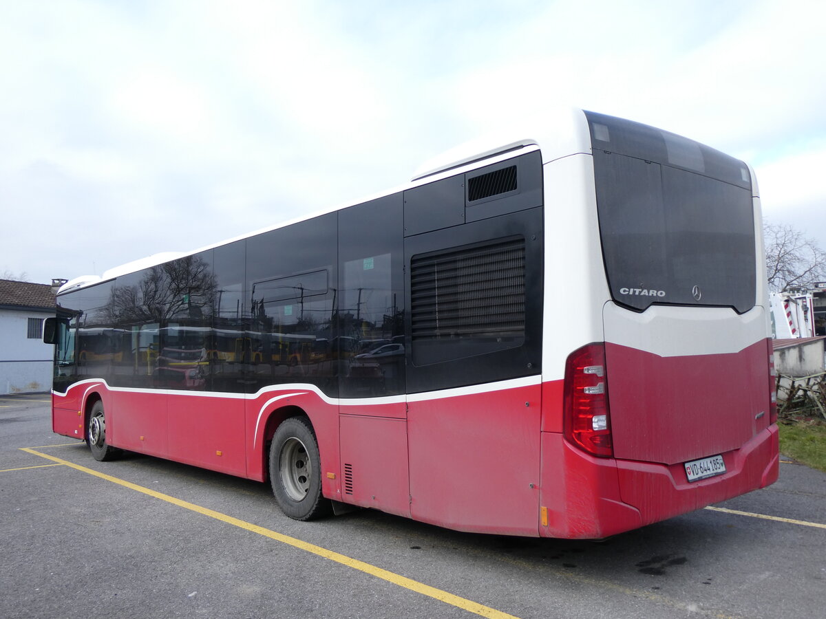(271'588) - CarPostal Ouest - VD 644'185/PID 12'301 - Mercedes (ex Intertours, Domdidier Nr. 486; ex Wiener Linien, A-Wien Nr. 8122) am 1. Februar 2025 in Yverdon, Garage