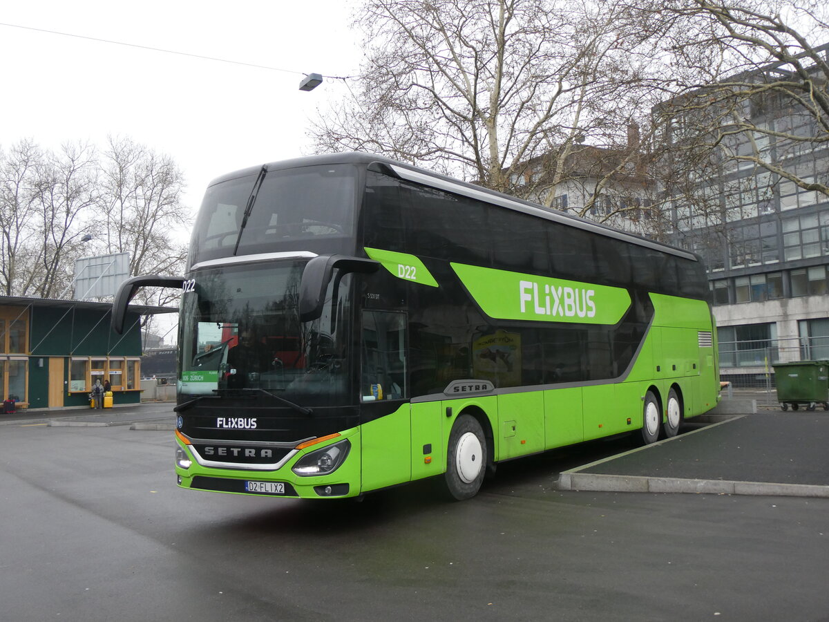 (271'667) - Aus Polen: Flixbus - Nr. D22/D2 FLIX2 - Setra am 6. Februar 2025 in Z�rich, Sihlquai