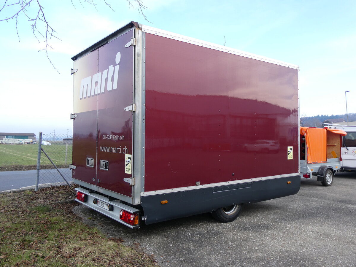 (271'793) - Marti, Kallnach - Nr. 72/BE 199'777 - Harbeck Gep�ckanh�nger am 8. Februar 2025 in Kallnach, Car-Terminal