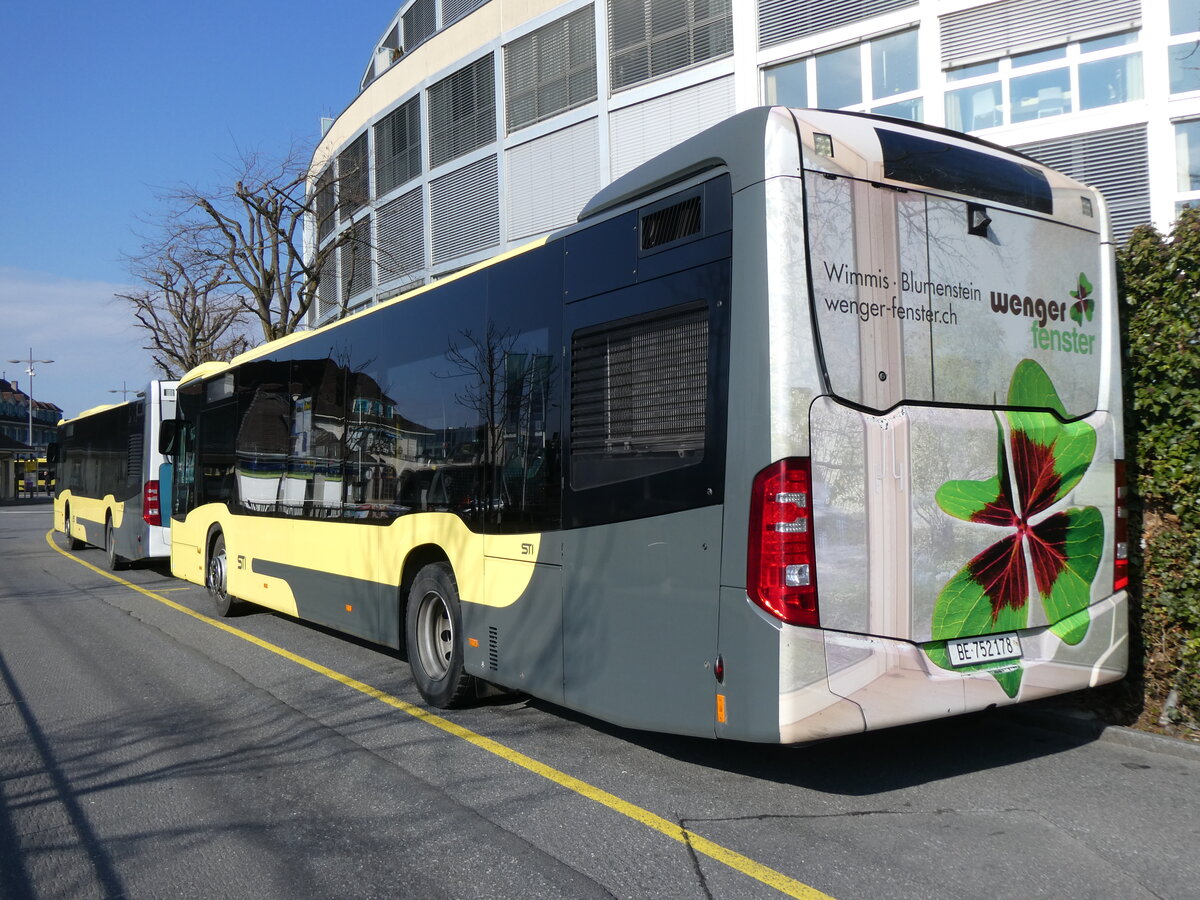 (271'822) - STI Thun - Nr. 178/BE 752'178 - Mercedes am 9. Februar 2025 bei der Schiffl�ndte Thun