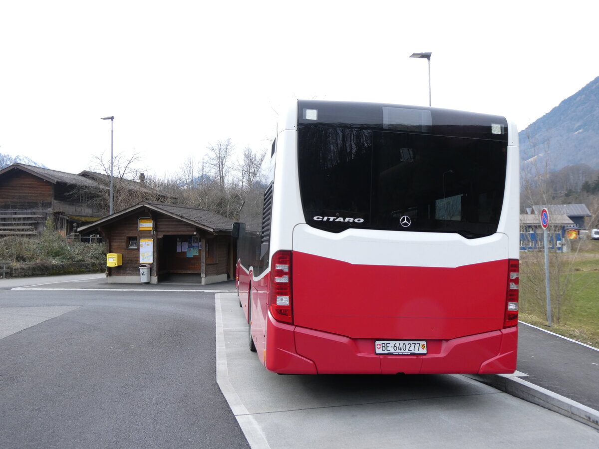 (271'846) - PostAuto Bern - BE 640'277/PID 12'318 - Mercedes (ex Wiener Linien, A-Wien Nr. 8158) am 11. Februar 2025 in Ringgenberg, S�ge