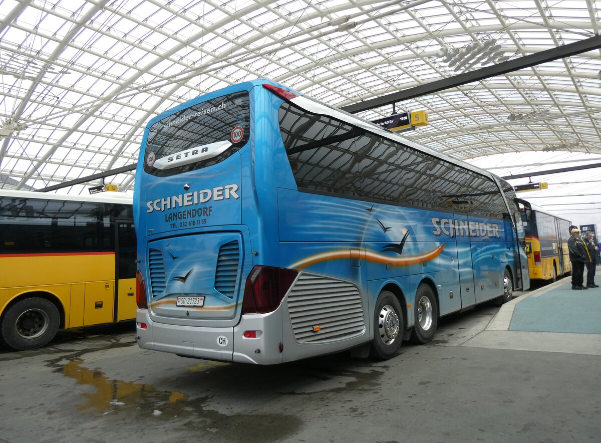 (271'923) - Schneider, Langendorf - SO 21'723 - Setra am 14. Februar 2025 in Chur, Postautostation