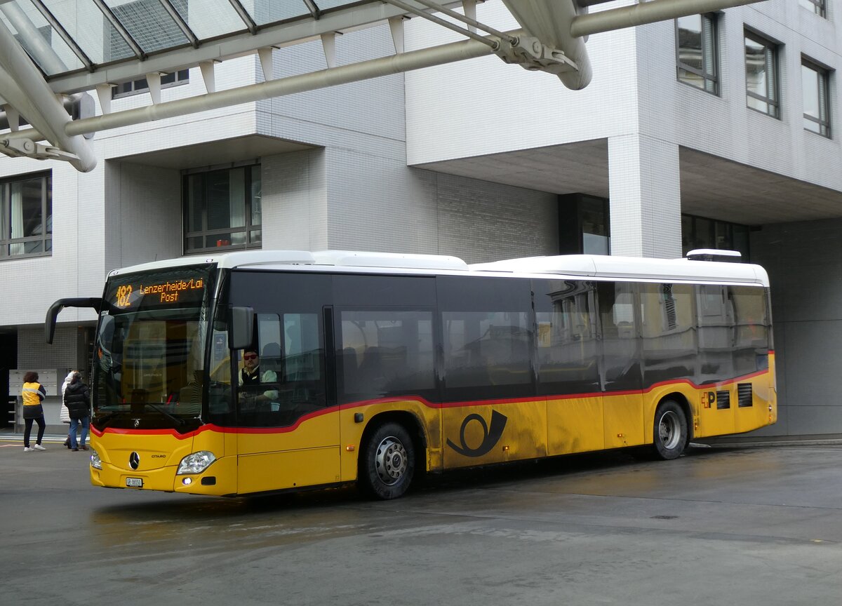 (271'984) - PostAuto Graub�nden - GR 86'550/PID 12'214 - Mercedes am 14. Februar 2025 in Chur, Postautostation