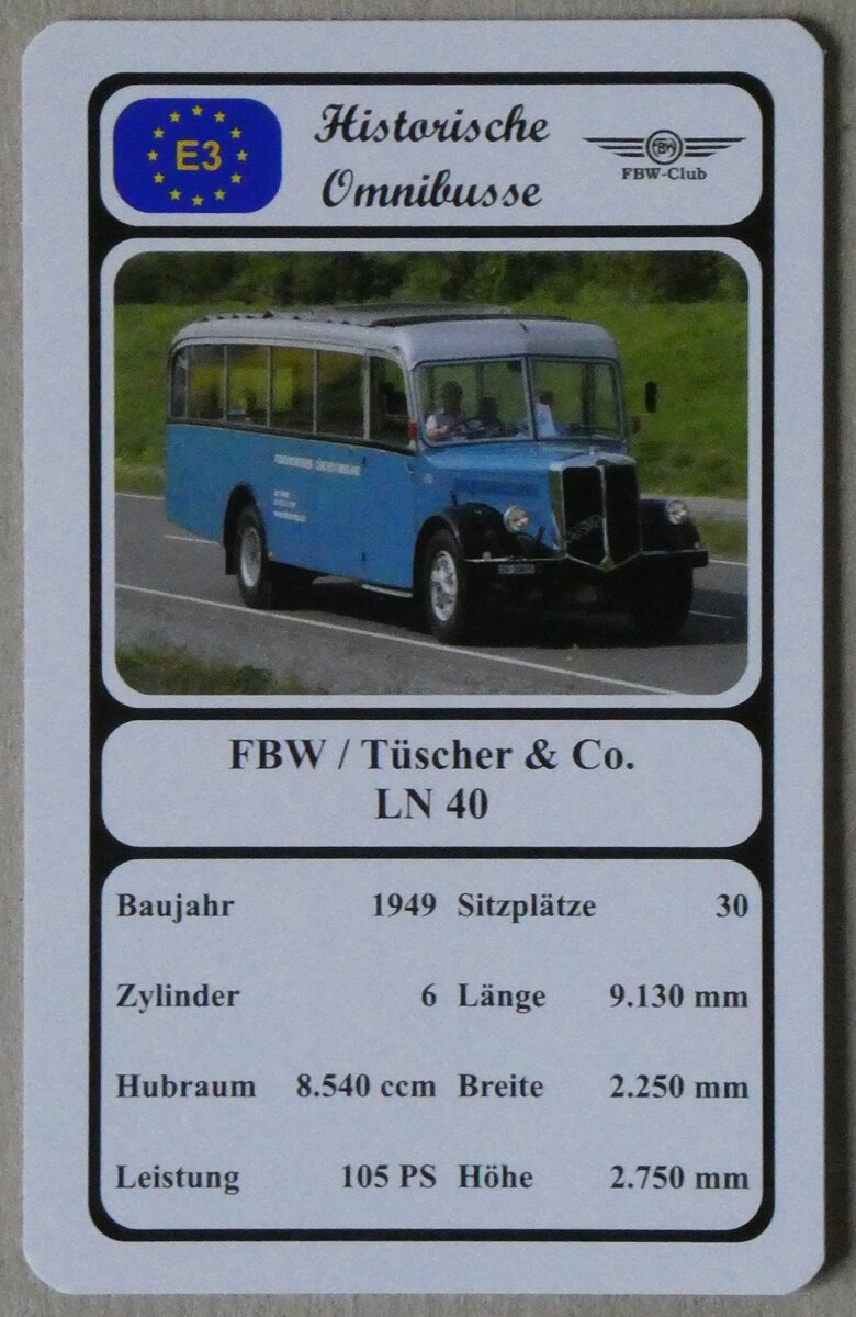 (272'144) - Quartett-Spielkarte mit FBW / T�scher & Co. LN 40 von 1949 am 16. Februar 2025 in Thun