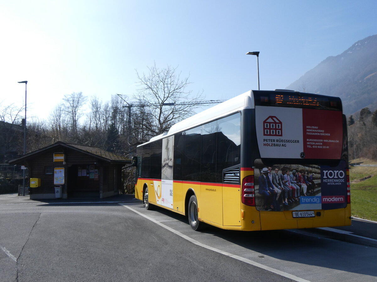 (272'207) - PostAuto Bern - BE 610'544/PID 5417 - Mercedes (ex BE 538'988; ex BE 637'781) am 17. Februar 2025 in Ringgenberg, S�ge