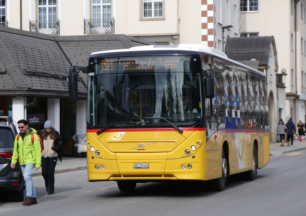 (272'415) - PostAuto Graub�nden - GR 170'440/PID 10'465 - Volvo am 22. Februar 2025 in Lenzerheide, Post