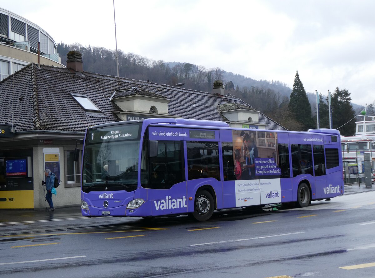 (272'471) - STI Thun - Nr. 412/BE 810'412 - Mercedes am 27. Februar 2025 beim Bahnhof Thun