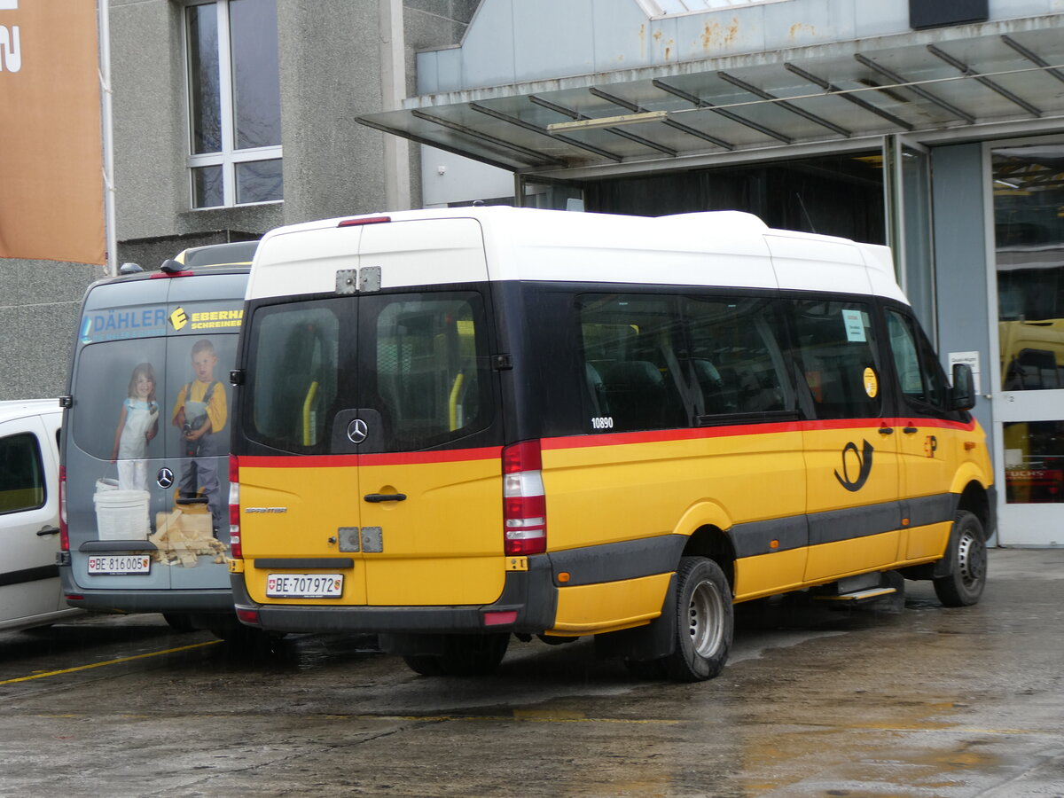 (272'473) - PostAuto Bern - BE 707'972/PID 10'890 - Mercedes (ex K�bli, Gstaad) am 27. Februar 2025 in Thun, Garage STI