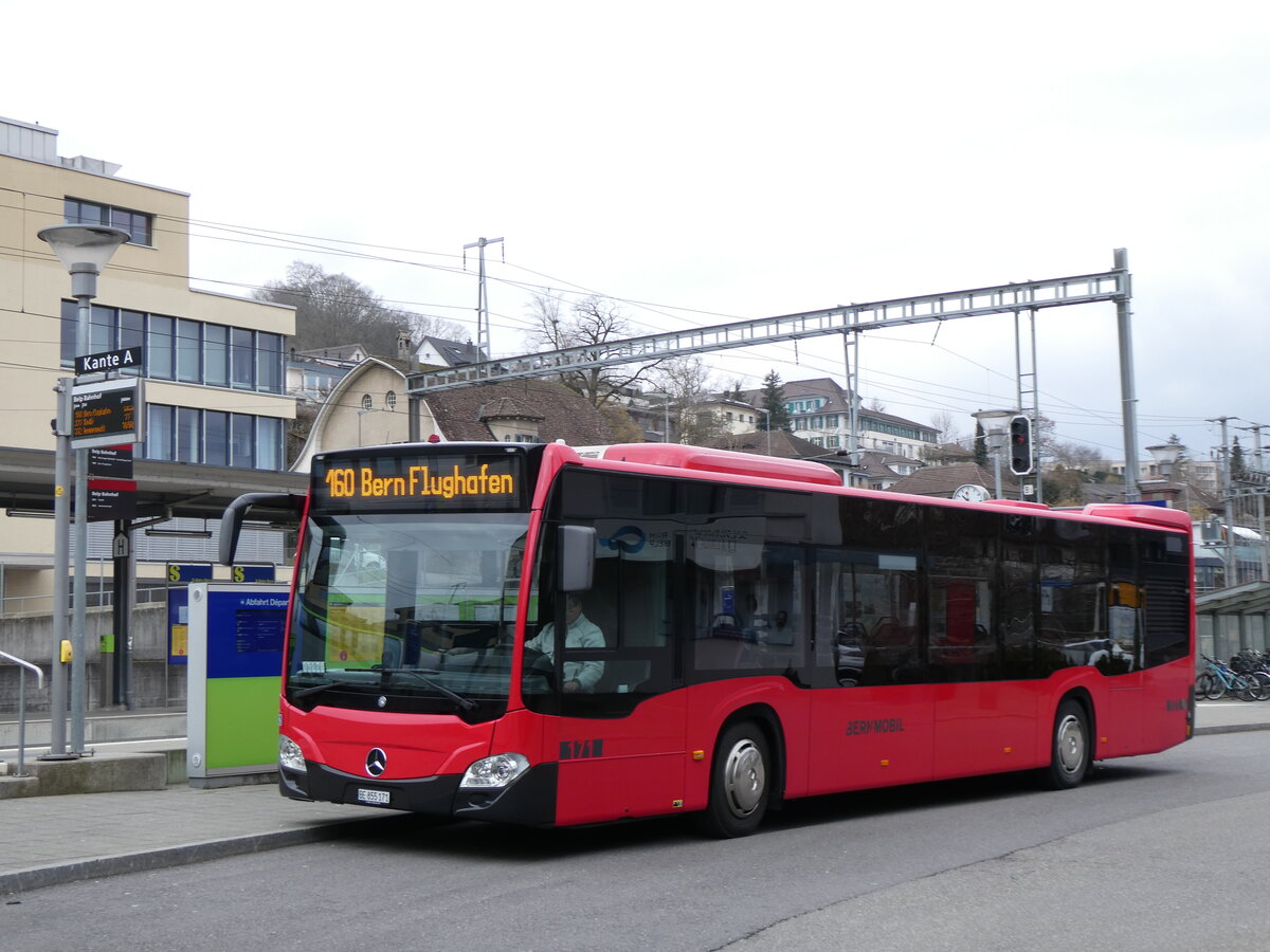 (272'527) - Bernmobil, Bern - Nr. 171/BE 855'171 - Mercedes am 1. M�rz 2025 beim Bahnhof Belp