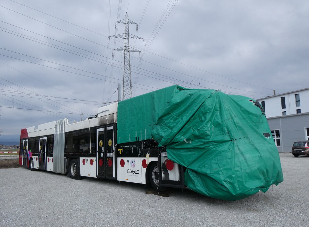 (272'532) - TPF Fribourg - Nr. 6610 - Hess/Hess Gelenktrolleybus am 1. M�rz 2025 in Kerzers, Murtenstrasse