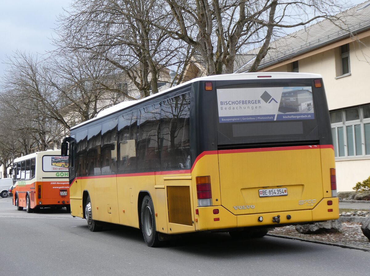 (272'563) - Gohl, Herzogenbuchsee - BE 854'354 - Volvo (ex Rojama, Sch�ftland; ex Schmidt, Oberb�ren PID 5103) am 1. M�rz 2025 in Thun, Expo
