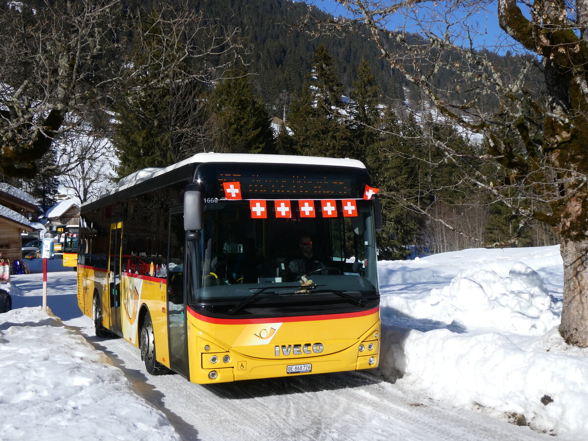 (272'600) - Fl�ck, Brienz - Nr. 26/BE 868'726/PID 11'668 - Iveco am 2. M�rz 2025 auf der Schwarzwaldalp