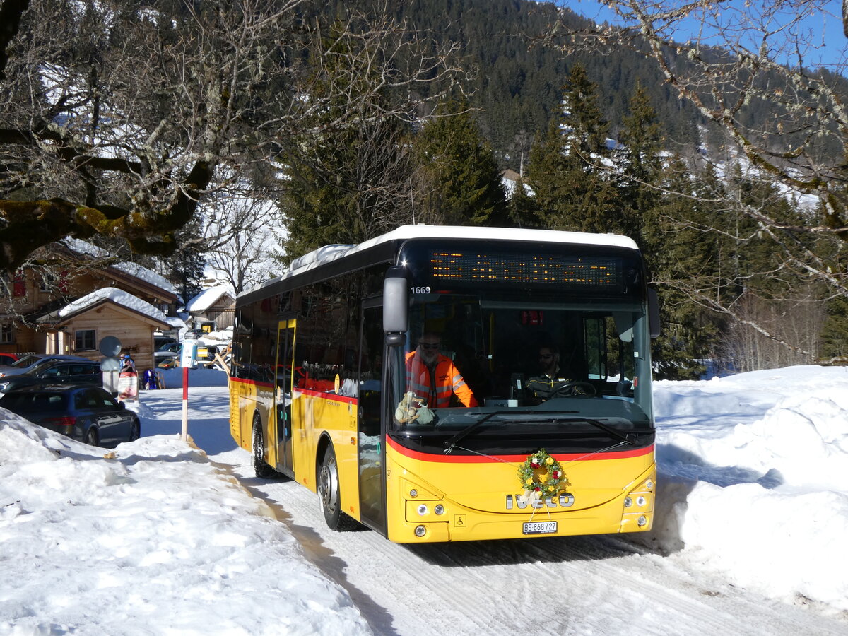 (272'602) - Fl�ck, Brienz - Nr. 27/BE 868'727/PID 11'669 - Iveco am 2. M�rz 2025 auf der Schwarzwaldalp
